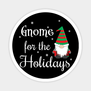 Gnome For The Holidays White Magnet